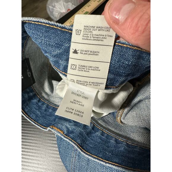 Vince Union Slouch Distressed Jeans In Heritage Size 27 Japanese Selvedge Denim - Picture 9 of 16